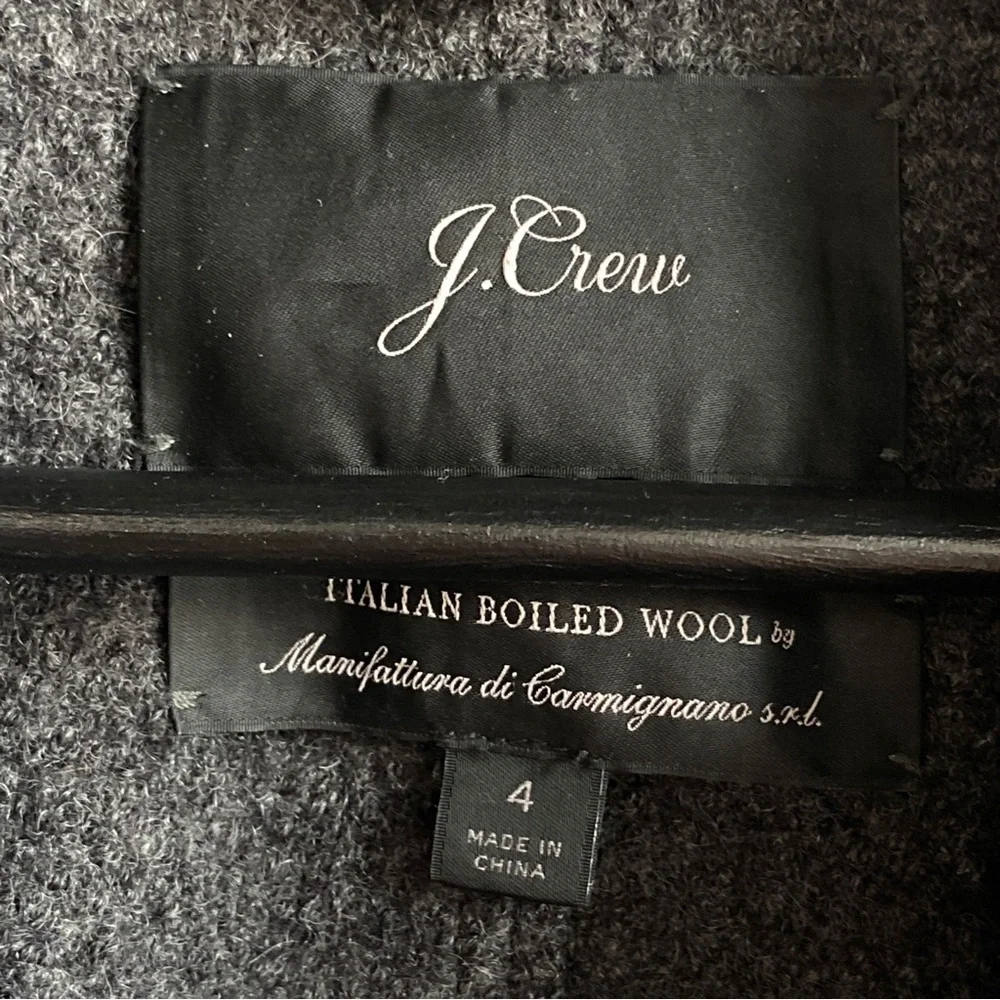J. Crew Daphne Topcoat in Italian Boiled Wool Dark Gray Size 4 w/ Small Flaw - Picture 6 of 12
